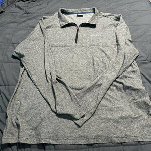 Columbia 1/4 Zip Pullover Shirt XXL Gray Soft Stretchy Light Weight Jacket